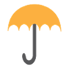 Parapluie orange et gris