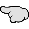 Comic Hand Pointing (Left)
