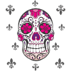 Sugar Skull Fleur De Lis