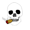 skull with cigar