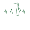 Saxophonist Herzschlag