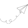 Paper plane "Love"