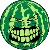 melon vandmelon monster ansigt rædsel halloween gr