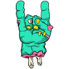 Costume d'Halloween Zombie Hand Rock