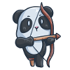 Panda Archery Disability Denture Gift