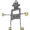 Cool robot child's drawing