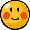 Smiley blushed