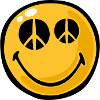 Smiley peace eyes