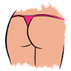 Woman ass funny with thong