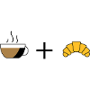 Coffee and croissant