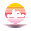 Silhouette rétro kart