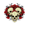 Roses de crâne GOTHIC
