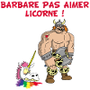 Barbare et licorne