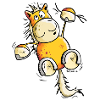 Funny yellow horse