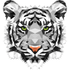 Weißer Tiger Polygon wild Geschenk