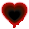 Smiley Heart black and red