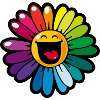 Smiley Colourful Daisy