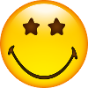 Smiley Glossy Stars