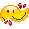 Smiley Glossy Cut in Half
