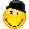 Smiley Glossy Bowler Hat