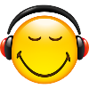 Smiley Glossy Headphones on