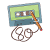 Old school crayon une cassette