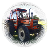 Paysage du champ Red Tractor