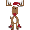 Funny moose for Christmas