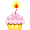 Smiley Cupcake Candle