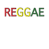 Reggae Farbcode Schriftzug