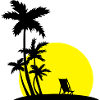 Paradise - Palm trees and sunset