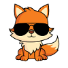 Fox with aviator sunglasses