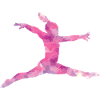 Pink gymnast