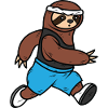 Sloth Running Sloth Athlete