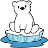 Der sitzende Eisbär