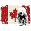 Polar Bear - Canada Flag