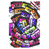 Années 80 Années 90 Retro Music Cassette Mixtape Cassette