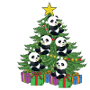 funny panda christmas