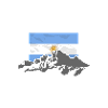 Argentina - Flag & Mountains