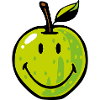 Smiley Green Apple