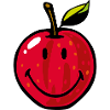 Smiley Red Apple