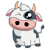 Smiling sweet milk cow - design