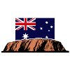 Ayers Rock - Australia Flag