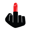 Lipstick fingers