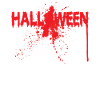 Bloody Halloween lettering splatter