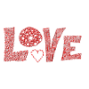 LOVE mit Herz - rot