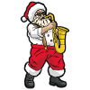 Saxophone player Santa Claus Saxophone
