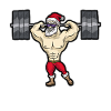 Santa CLAUS BODY BUILDER Weightlifter
