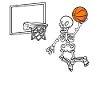 Squelette basketteur