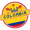 Colombia design with national flag